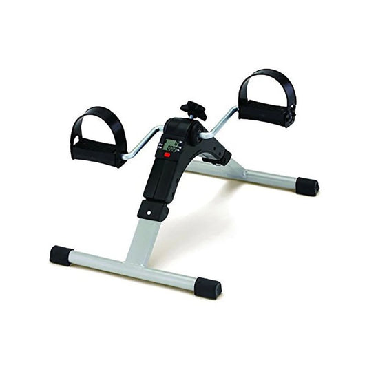 Pedalin de Ejercicios Digital con consola, estructura metálica y pedales con soportes negros