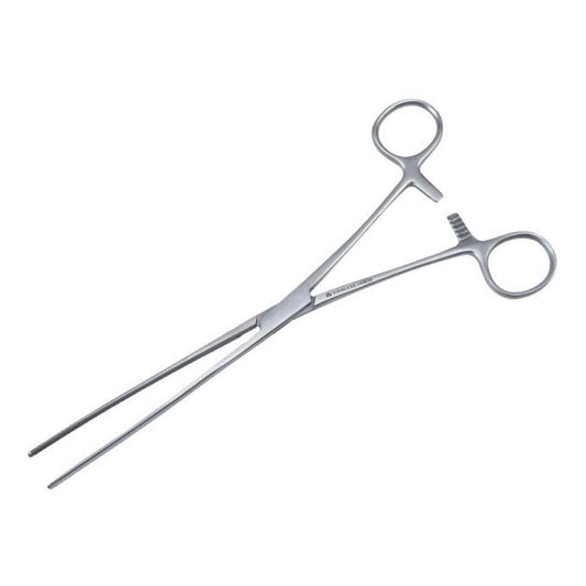 Pinza Doyen 24 cm con anelli per le dita, pinza curva metallica