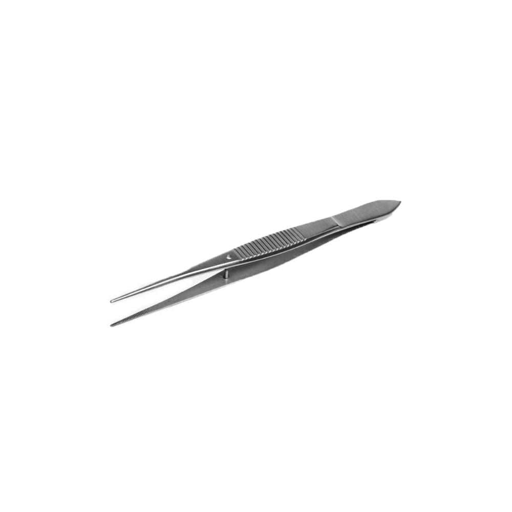 Pinza Iris Recta metálica, de punta fina y recta con estrías