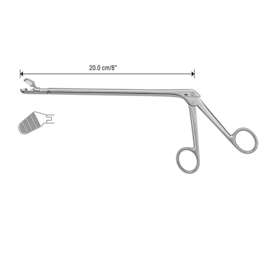 Surgical forceps with circular finger loops and cutting tip