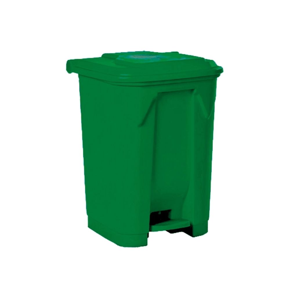 Contenedor 40 L verde G-10 con tapa y pedal