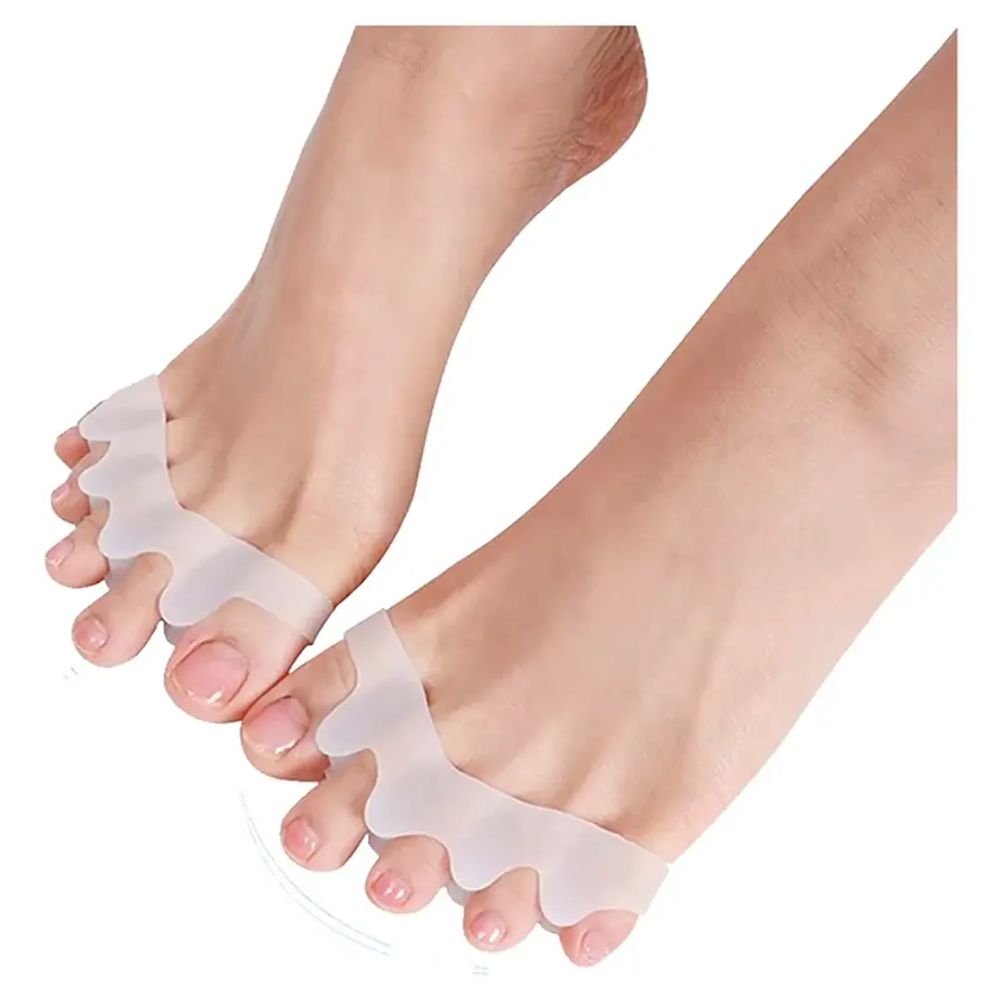Separador de 5 dedos talla única BS83 en blanco, en los pies