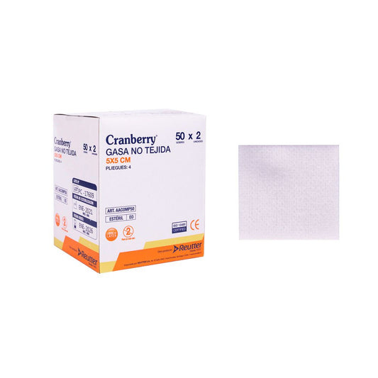 Gasa No Tejida Esteril Cja x 50 Cranberry