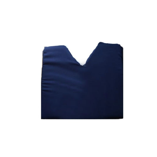 Cojín para silla de ruedas azul marino, forma U con abertura frontal