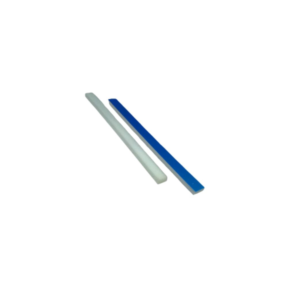 Ferula digital de aluminio, barra gris y cobertura azul de 30 cm
