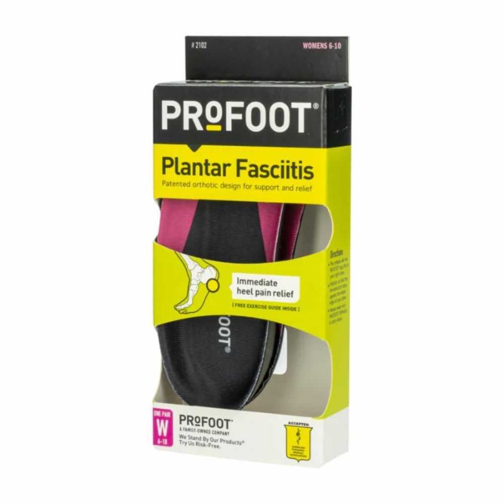 Talonera para fascitis plantar Profoot mujer 2102, en caja, negro y morado