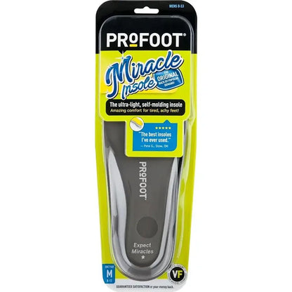 Plantilla Ultra Moldeable Profoot para hombre, inserto gris oscuro en empaque
