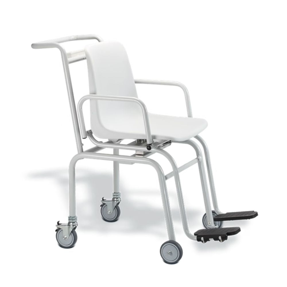 Balanza para silla de ruedas Seca 952 con plataforma y cuatro ruedas giratorias