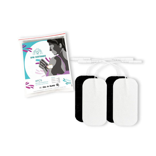 Electrodo TENS 5x9 cm: set de 4 parches rectangulares con adhesivo