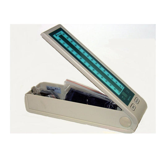 Esfigmomanómetro LCD sin mercurio con pantalla azul