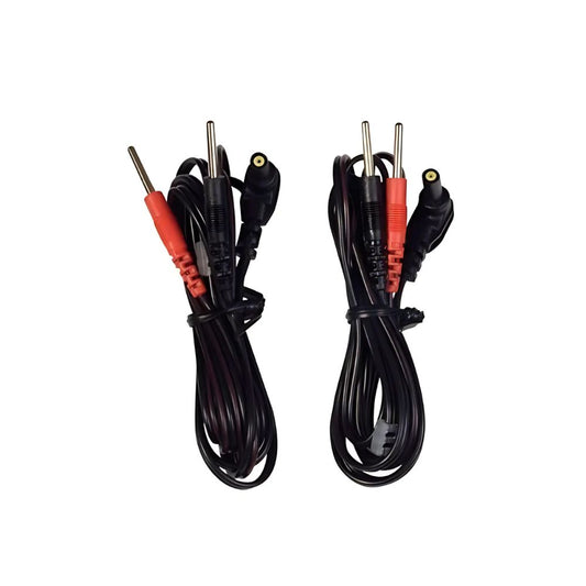 120cm universal P-tens cable with multiple connector ends, black cords and red tips