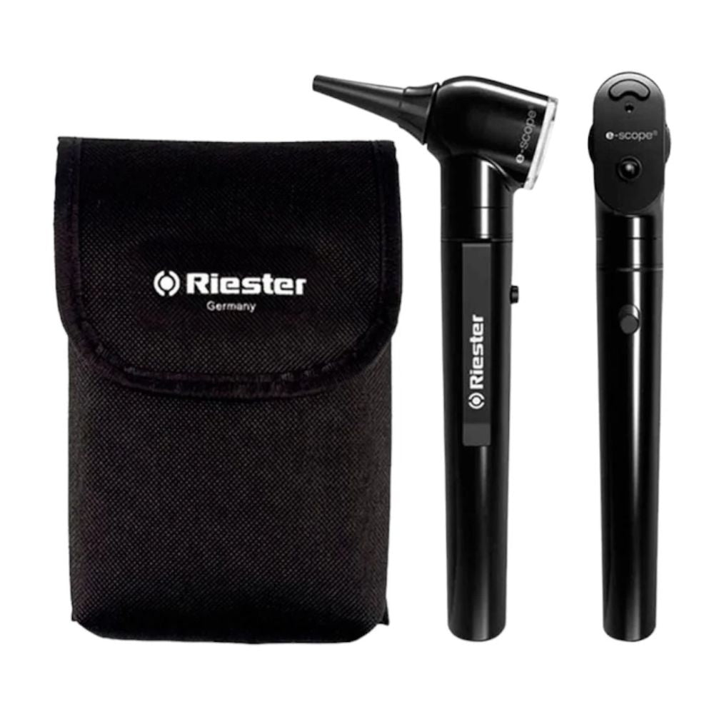 Oftalmoscopio E-scope Riester con funda protectora negra