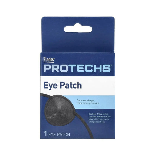 Parche para ojos pirata gris en empaque, forma redondeada