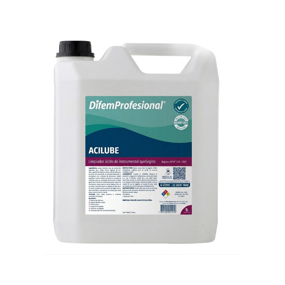 Bidón 5 L de limpiador ácido para instrumental Acilube (DifemProfessional)
