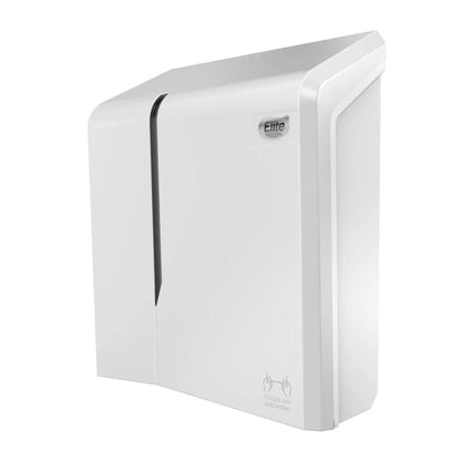 Dispensador de toalla interfoliada Elite blanco, con ranura frontal y asa