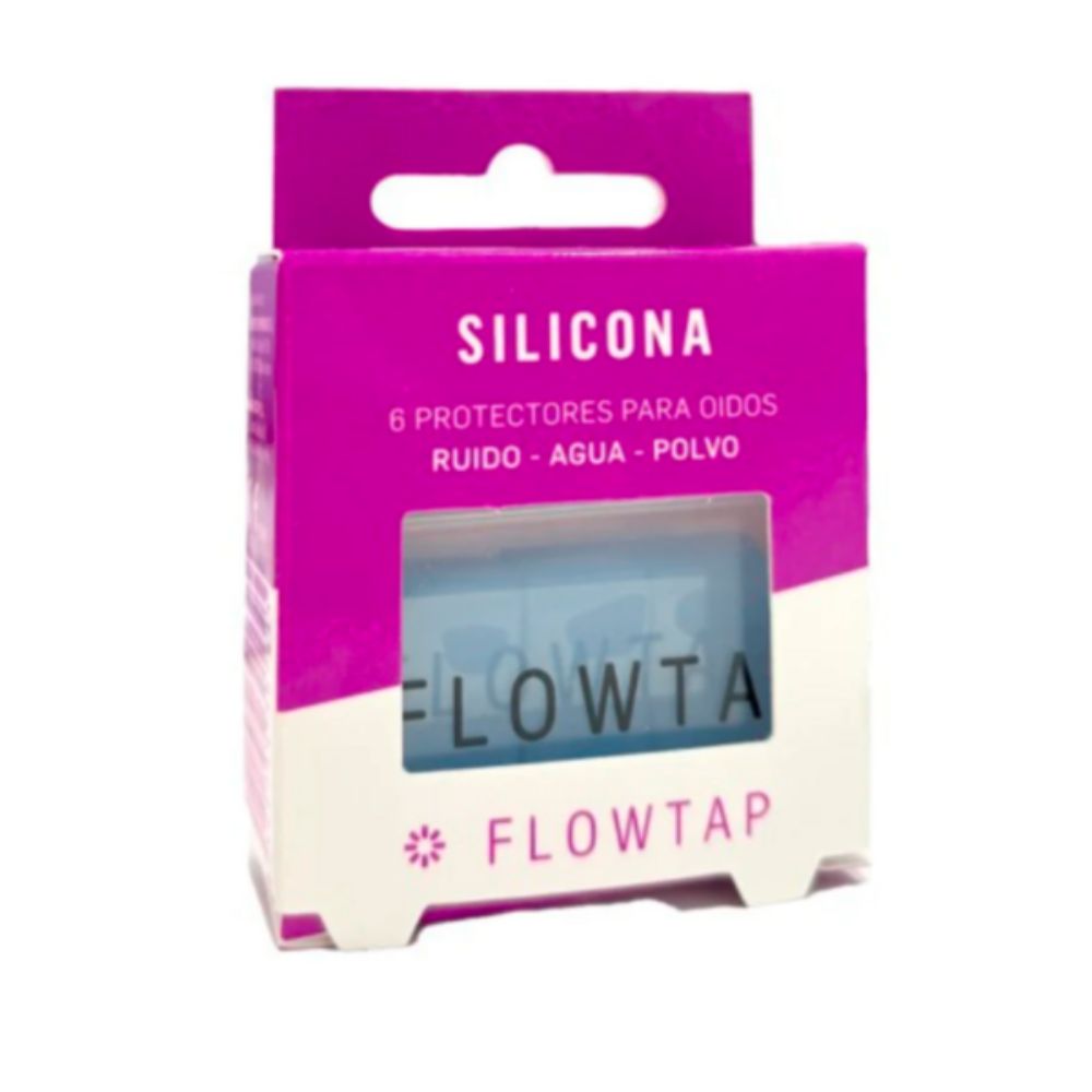 Tapon de oido de silicona, 6 unidades; protecciones para ruido, agua y polvo