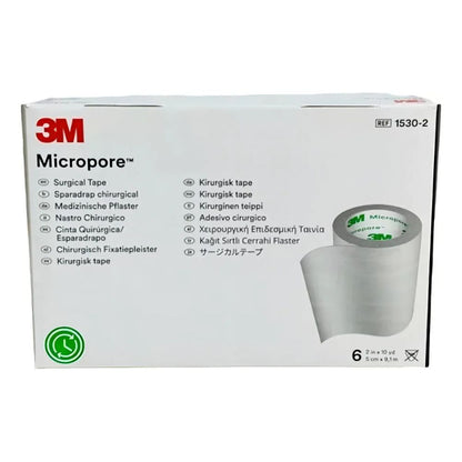 Tela Micropore 1530-2, cinta micropore de 5 cm x 9,1 m (rollo)