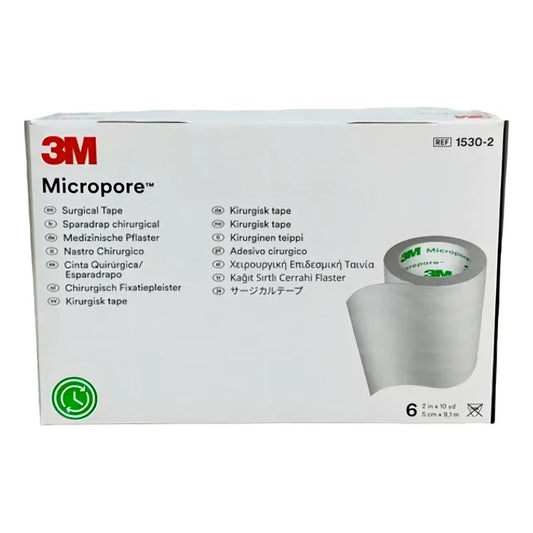 Tela Micropore 1530-2, cinta micropore de 5 cm x 9,1 m (rollo)