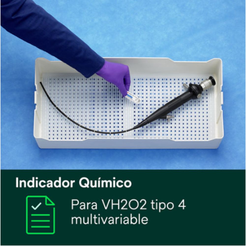 VH202 Type 4 multi-variable chemical indicator tray with probe and gloved hand