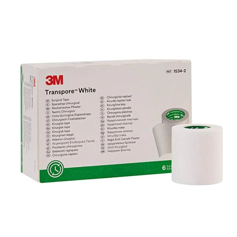 Tela Transpore White 5cm x 9,1 m cinta transpore blanca en rollo
