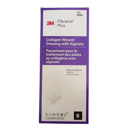 Caja de apósitos Fibracol Plus con alginato, REF 2983, 10.2x22.2 cm