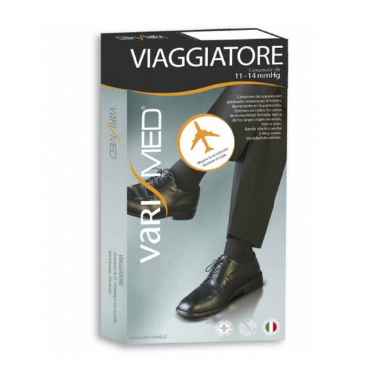 Caja de calcetas de compresión Viaggiatore 11-14 mmHg, para varón
