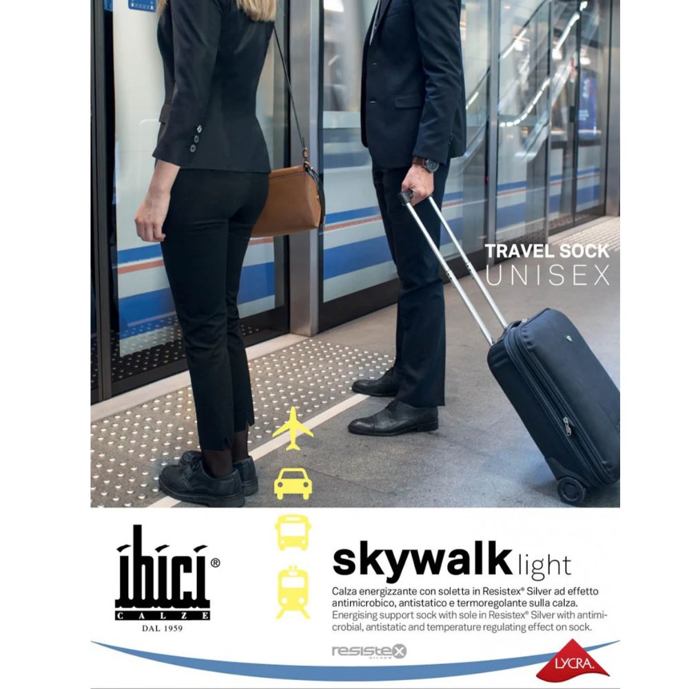 Calcetas Skywalk Light unisex de compresión, medias caña oscuras, uso diario