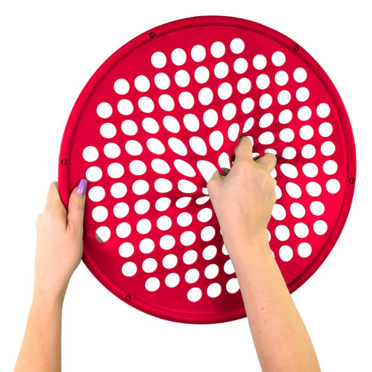 Corrector postural de hombros HM-130: disco redondo rojo con puntos blancos