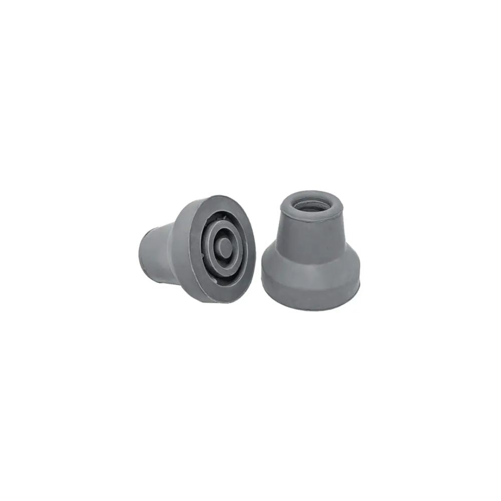 Regatón de bastón de 4 patas, base gris con inserto circular