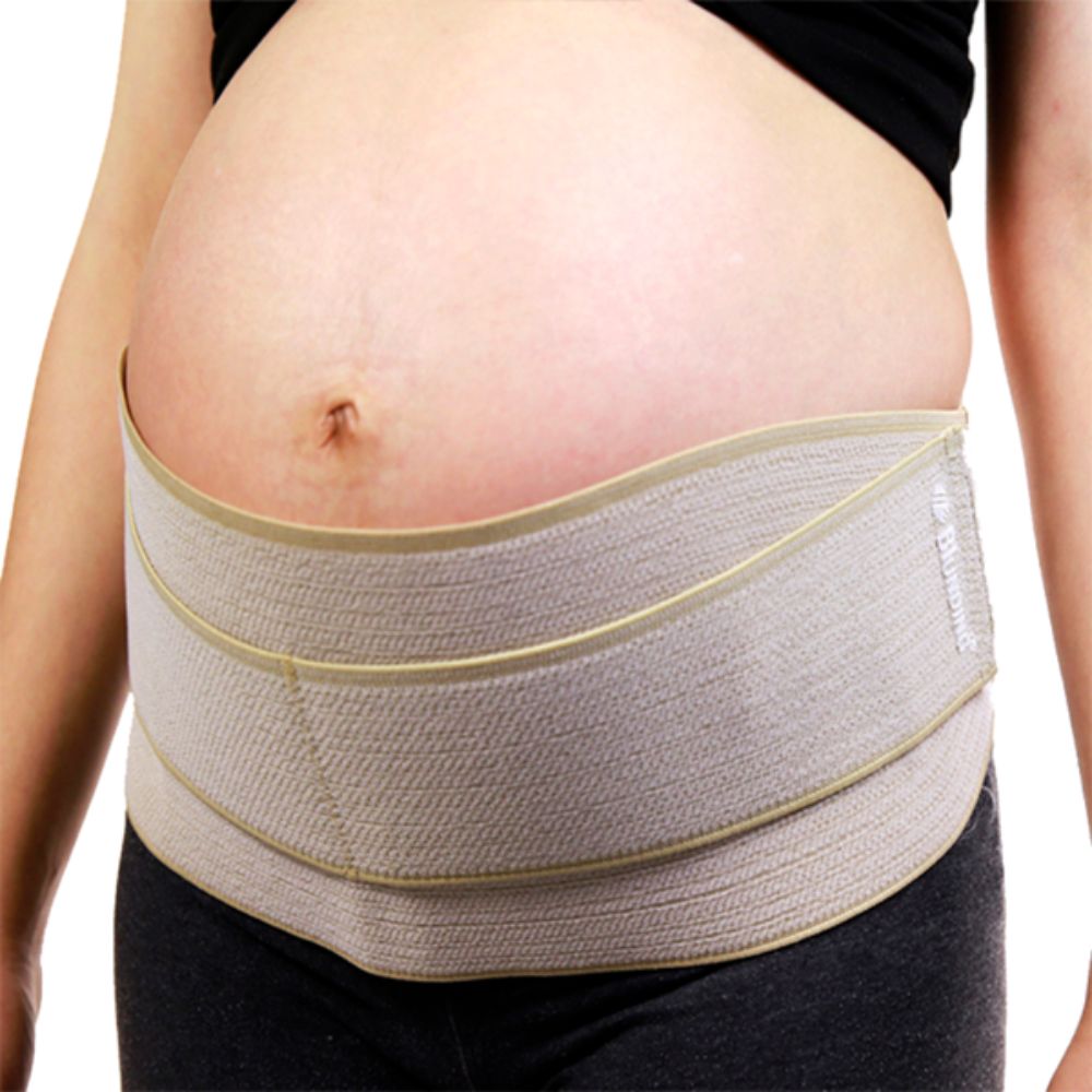 Faja maternal G308 Blunding beige, banda ancha con doble panel elástico