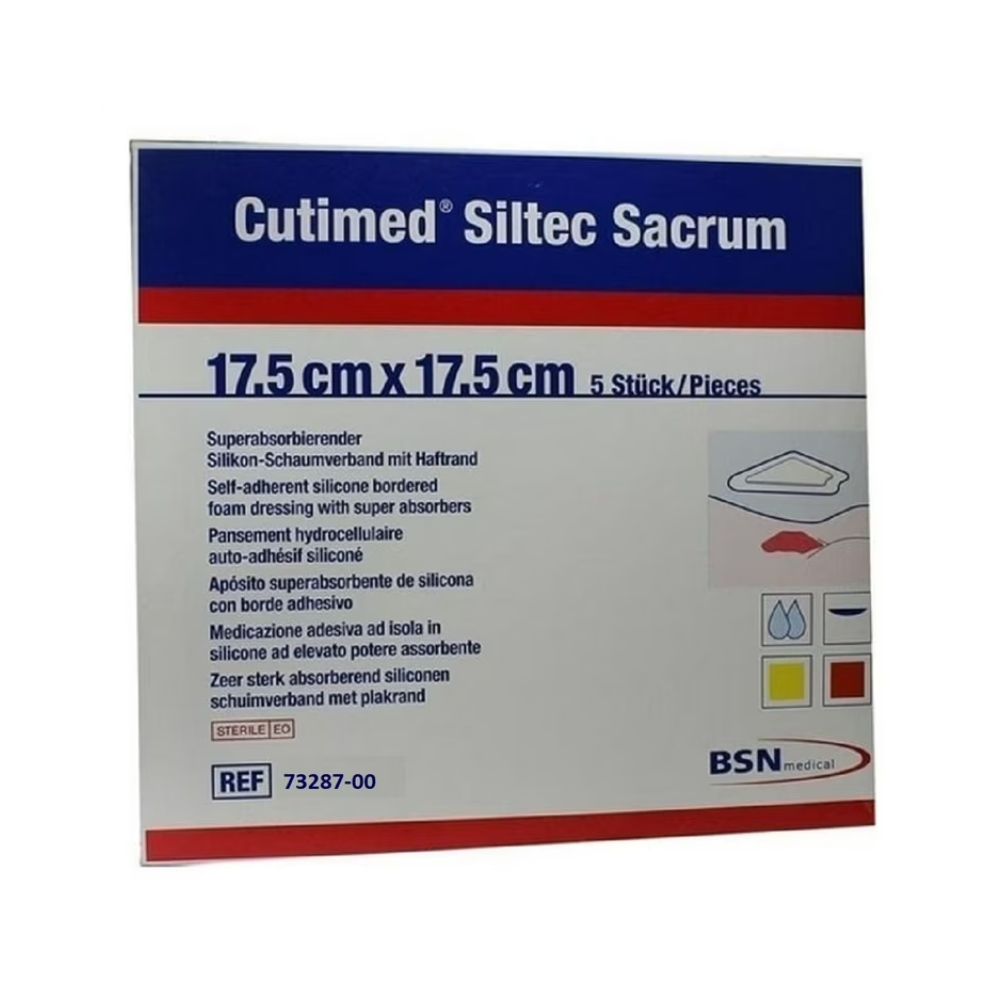Cutimed Siltec Sacrum 17,5x17,5 cm, 5 unidades