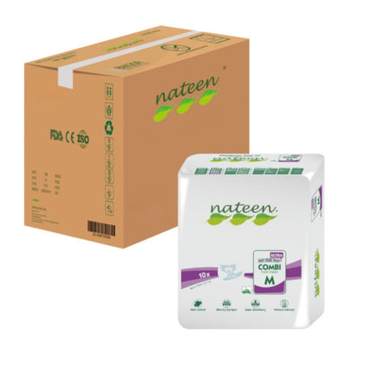 Pañal Nateen Ultra Combi Super Ultra, paquete 10x, talla M