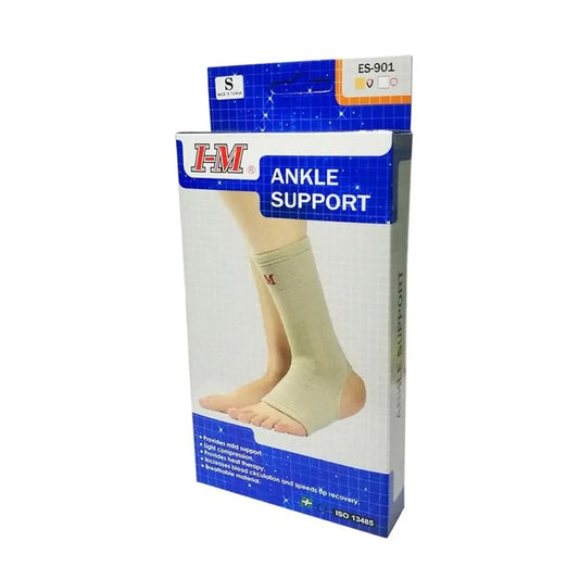 Tobillera elástica beige talla S para tobillo