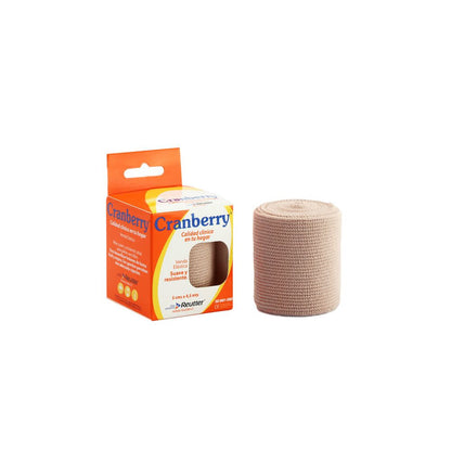 Venda elástica beige 5 cm x 4,5 m, rollo tejido
