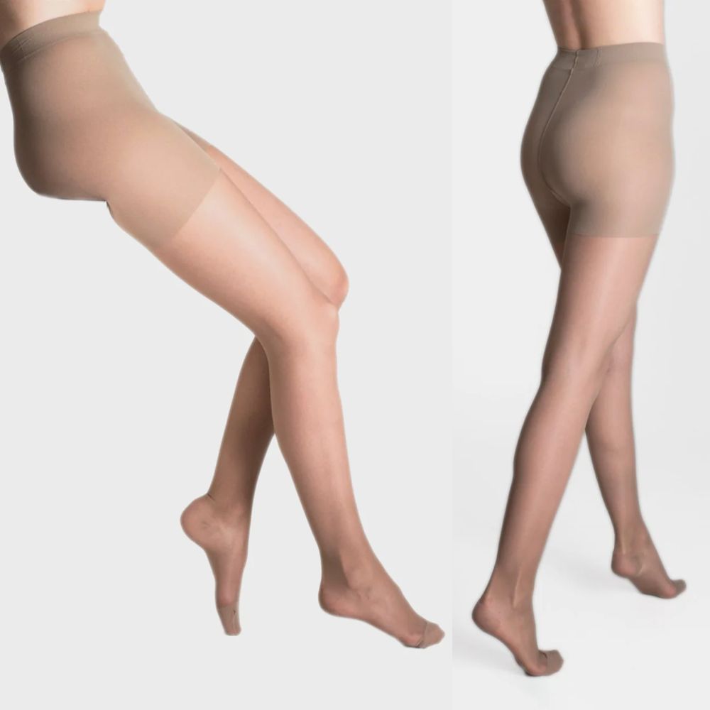 Panty-Kompressionsstrumpfhose 140 den, blickdicht, nahtlos, dunkel