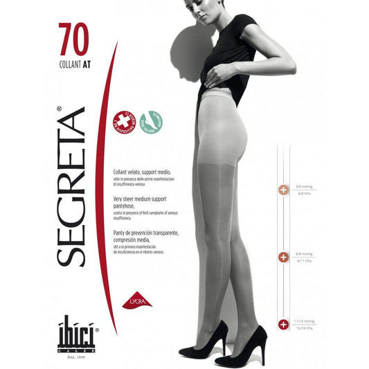 Panty Segreta 70: collant velato trasparente in tonalità chiara, supporto medio Mmhg
