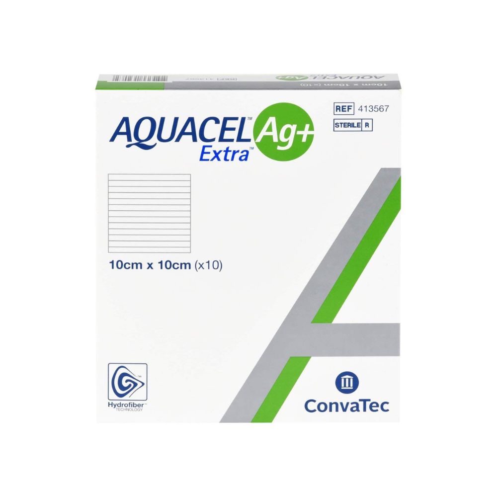 Aposito Aquacel Ag Extra 10 x 10 cm (x10), estéril