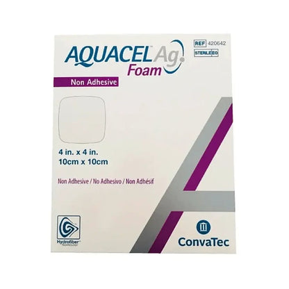 Aquacel Ag Foam 10x10 cm 420642, apósito de espuma con plata, sin adhesivo
