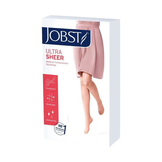 Medias de compresión Jobst Ultra Sheer 20-30 mmHg para mujer, rosa nude