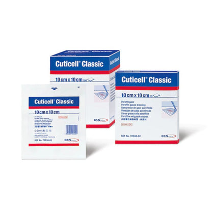 Cuticell Classic, apósitos 10 x 10 cm en caja