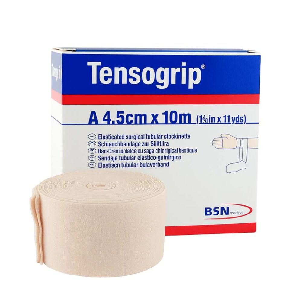 Venda tubular elástica beige, rollo A 4,5 cm x 10 m