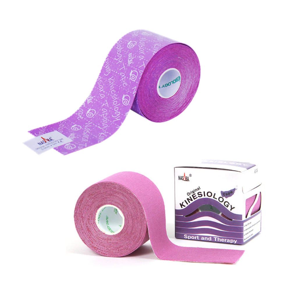 Cinta kinesiotape lavanda 5 m x 5 cm, rollo y banda adhesiva