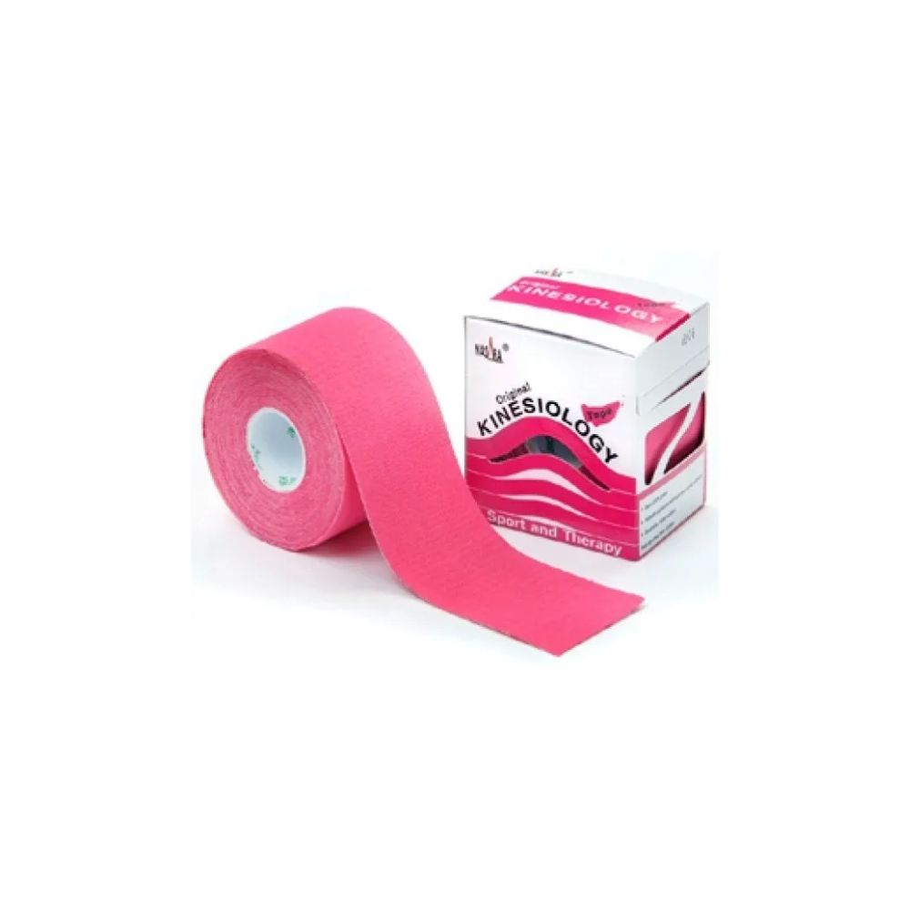 Cinta kinesiotape rosado 5 m x 5 cm, banda adhesiva en rollo