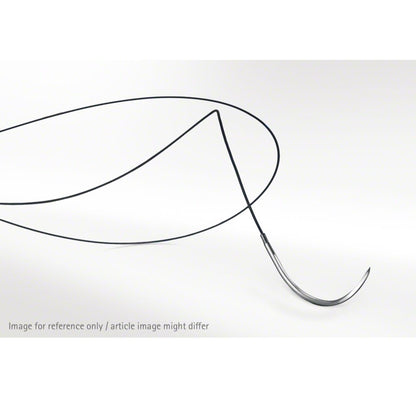 Dafilon black suture with curved needle and long black thread