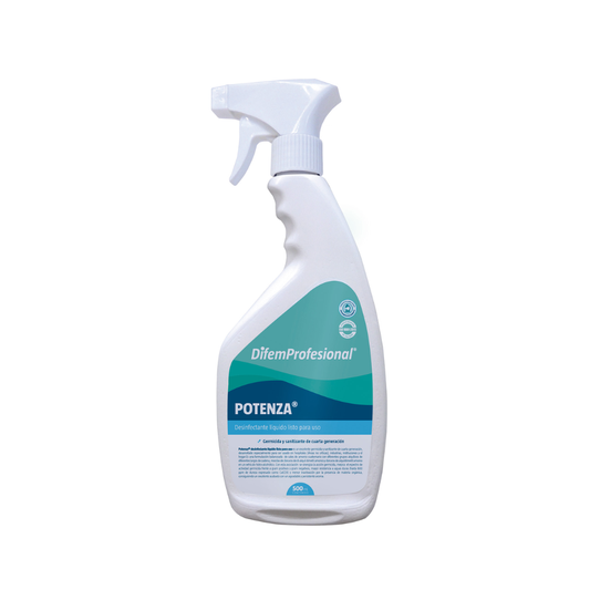 Botella pulverizadora Potenza desinfectante líquido, 500 cc, con gatillo