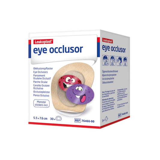 Parche ocular oclusivo infantil Leukoplast, 5,5×7,6 cm, caja 30 unidades