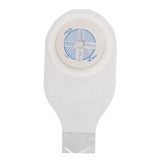Bolsa Active Life 64 mm 125371, placa redonda y adhesiva, color blanco