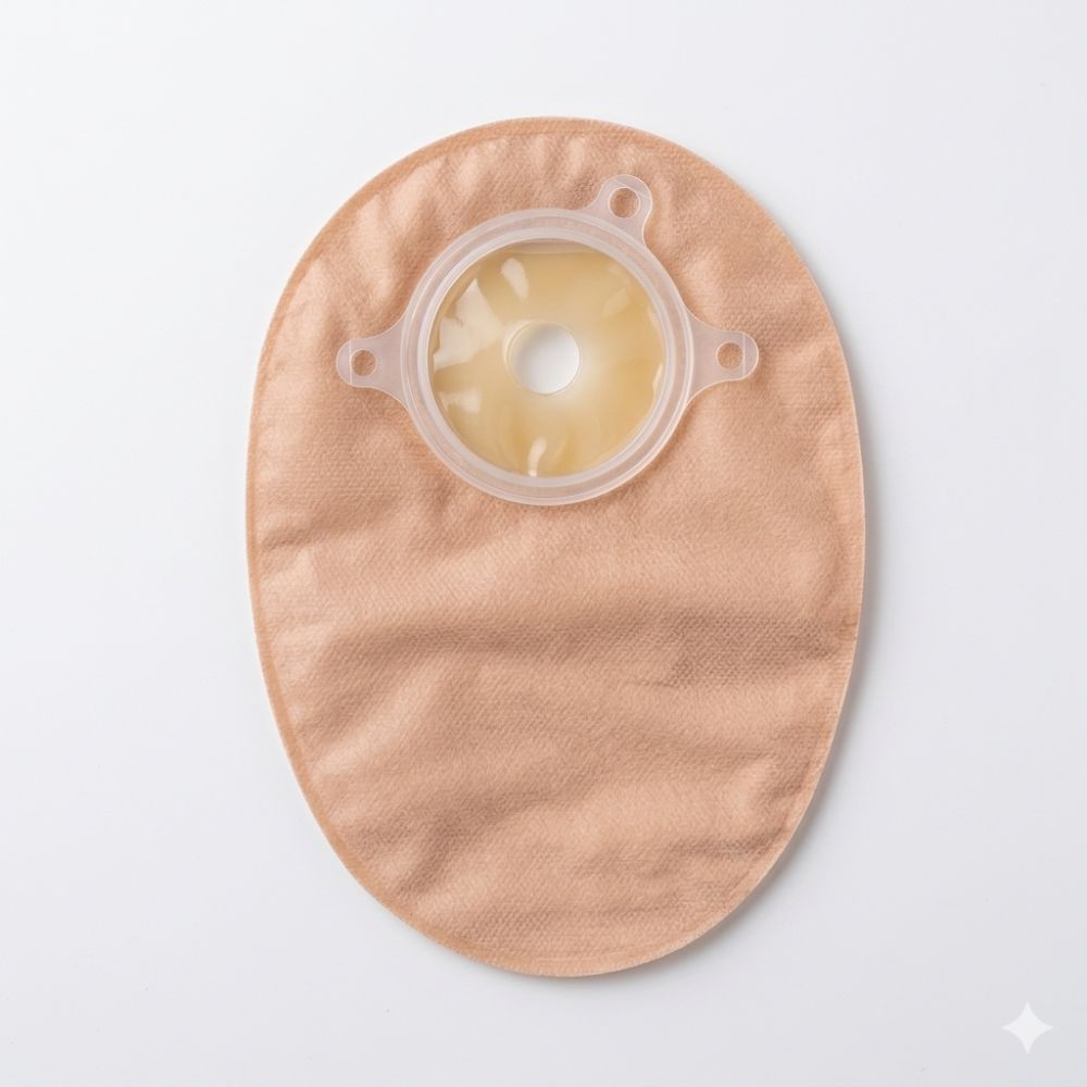 Bolsa de ostomía cerrada 57mm Natura con disco adhesivo transparente
