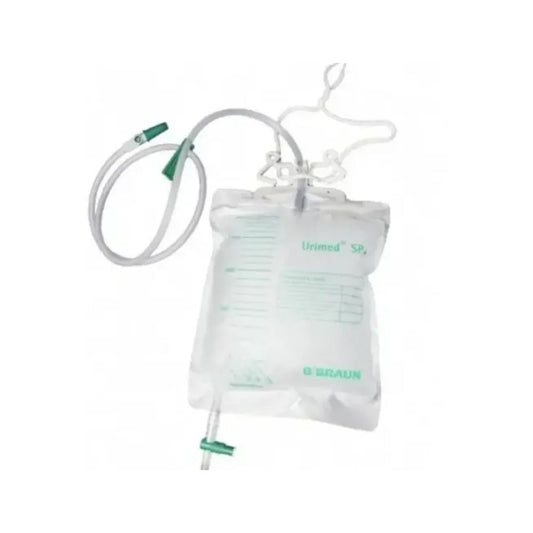 Recolector de orina Urimed SP+ de 2000 ml, bolsa transparente con escala y tubo