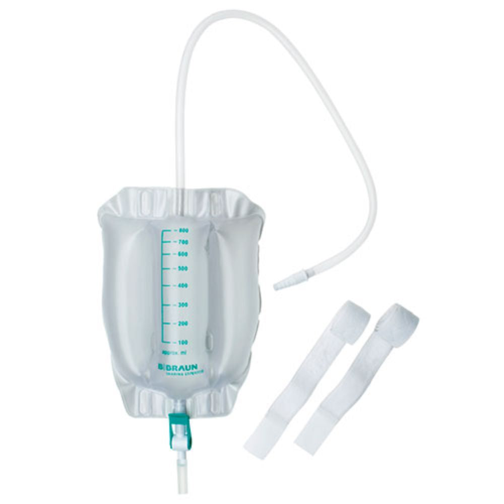 Recolector de orina para pierna 800 ml con tubo y escala graduada
